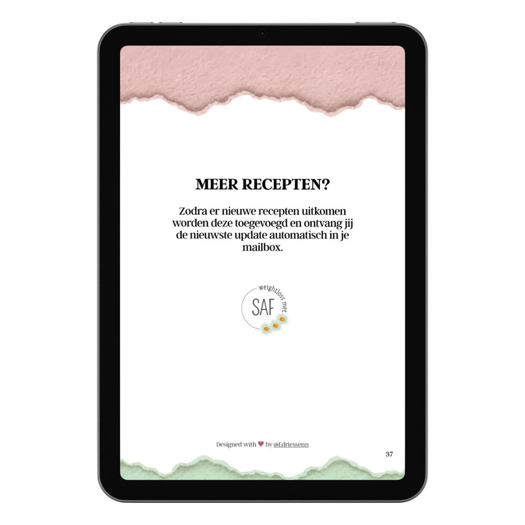 E-book: Groeiend Receptenboek 2 (groeit iedere maand)
