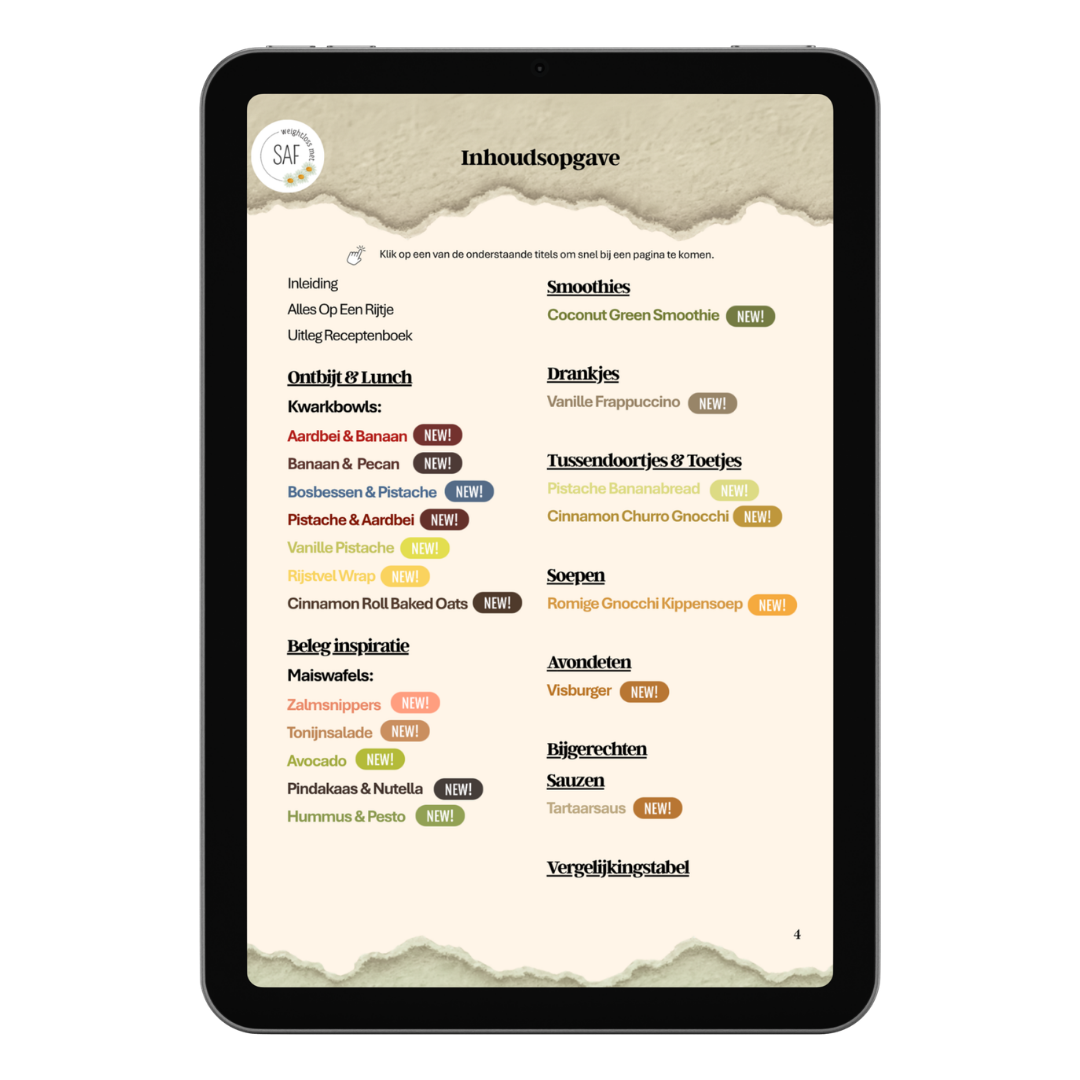 E-book: Groeiend Receptenboek 2 (groeit iedere maand)