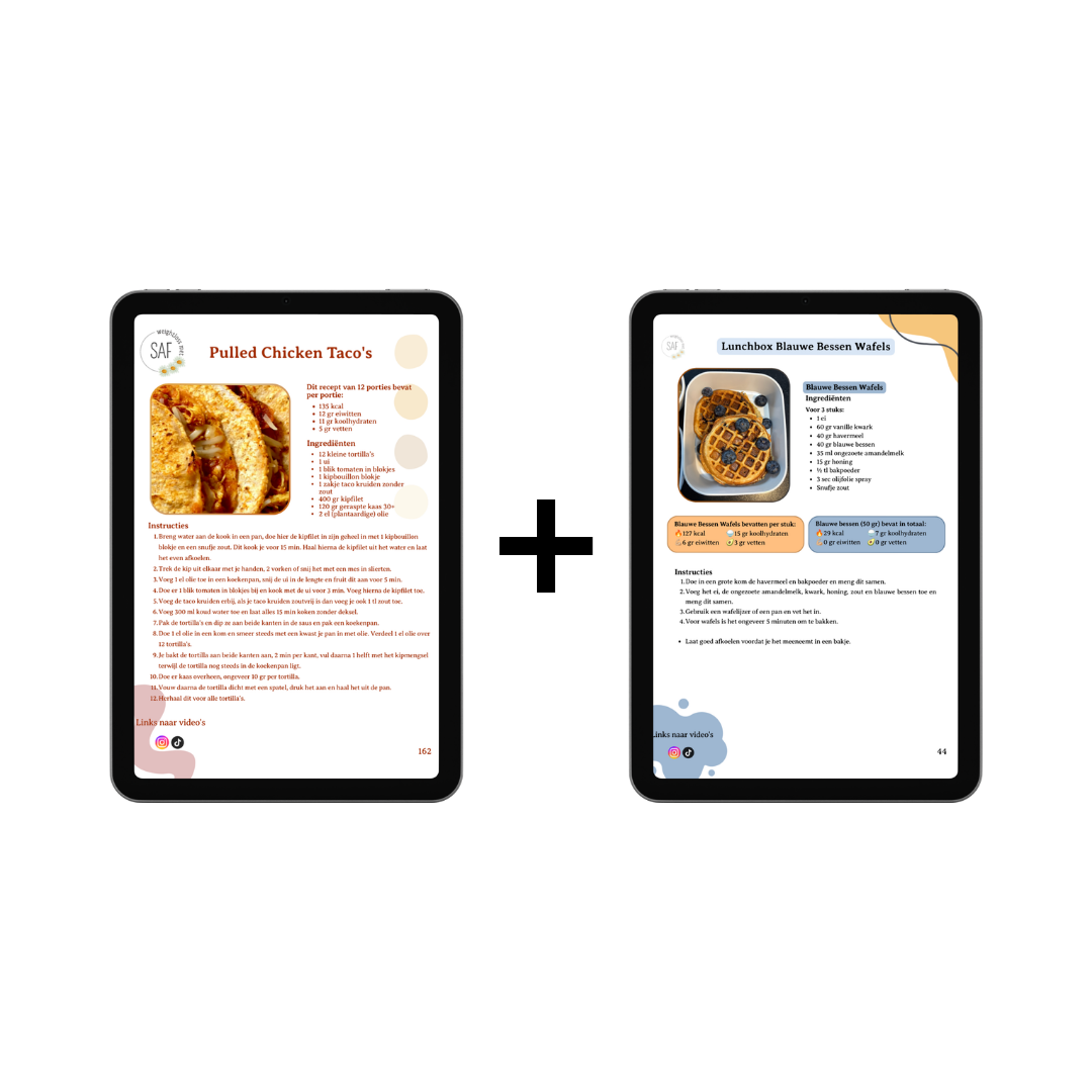 E-book: Voordeelbundel Groeiend Receptenboek + Lunchbox receptenboek - Groeiend