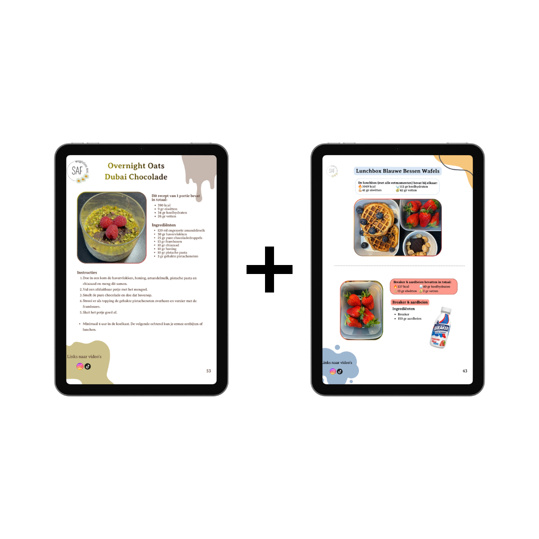 E-book: Voordeelbundel Groeiend Receptenboek + Lunchbox receptenboek - Groeiend