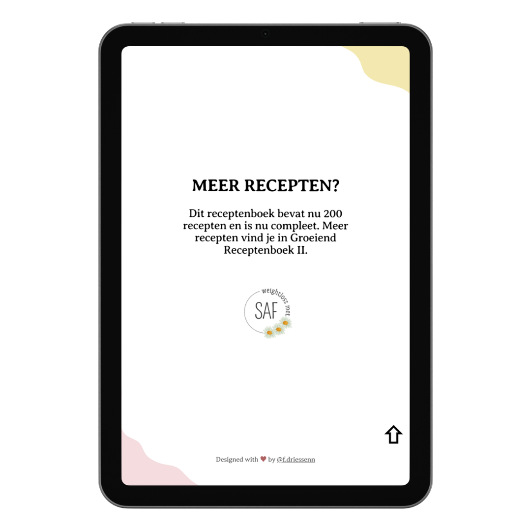 E-book: Receptenboek met 200 recepten voor tijdens het afvallen