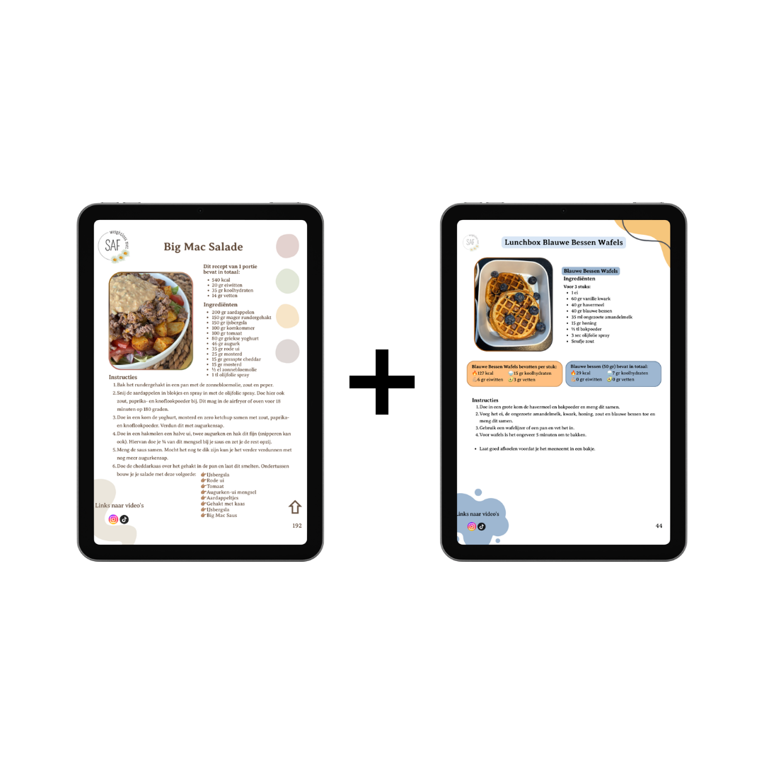 E-book: Voordeelbundel Receptenboek (volgroeid) + Lunchbox receptenboek (groeiend)