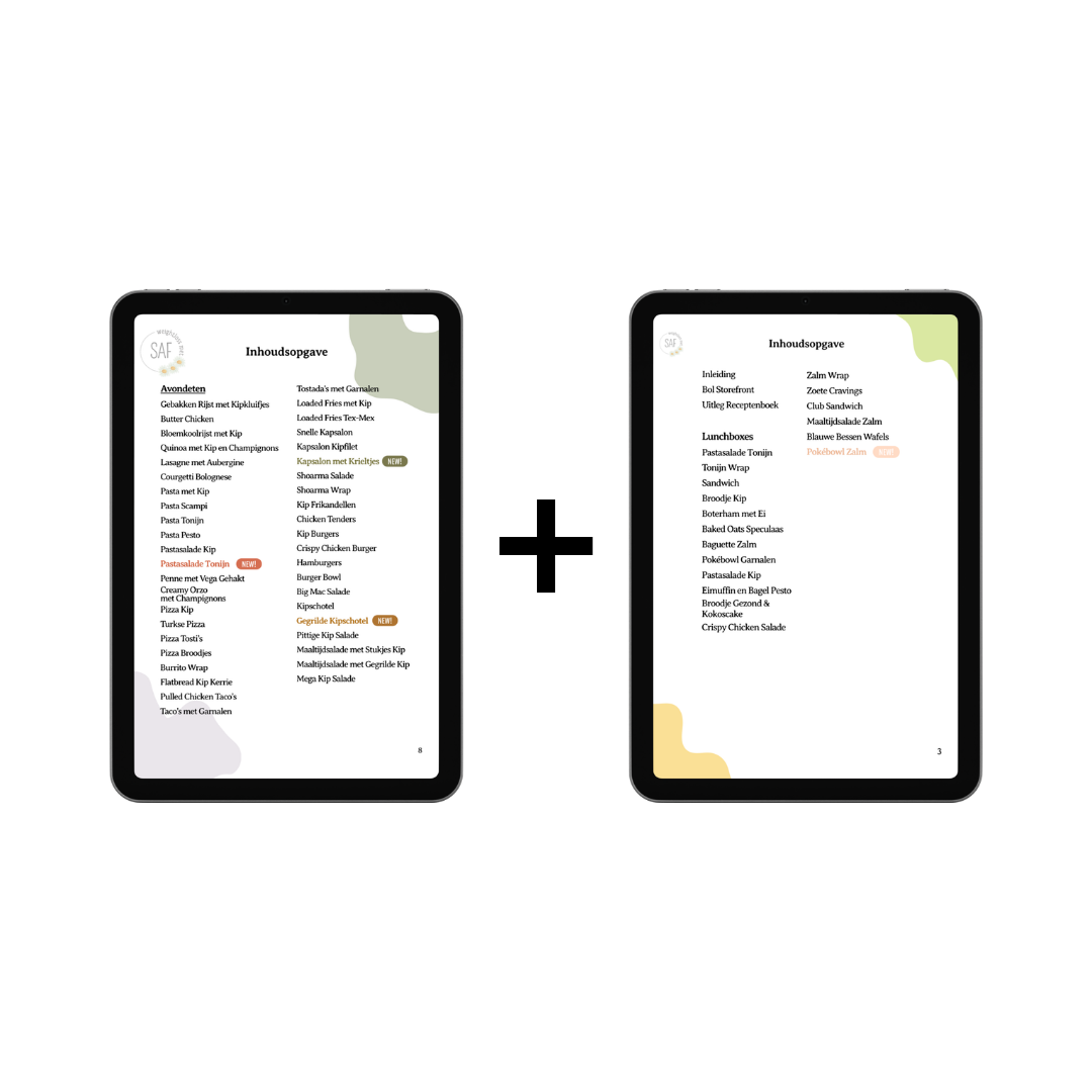 E-book: Voordeelbundel Receptenboek (volgroeid) + Lunchbox receptenboek (groeiend)